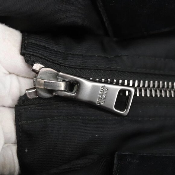 PRADA Hand Bag Nylon Navy Silver - Picture 9 of 15